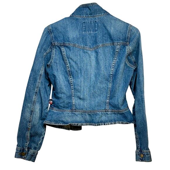 Vintage For Joseph Peplum Denim Jacket Women's Extra Small/Small 100% Cotton USA - Picture 3 of 6